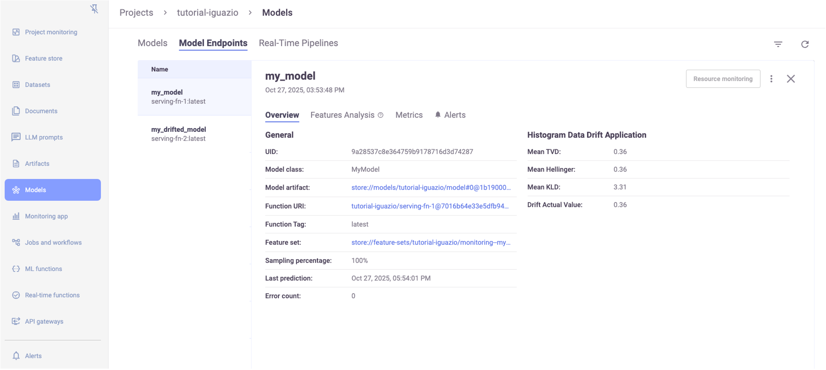 Model Endpoint Overview